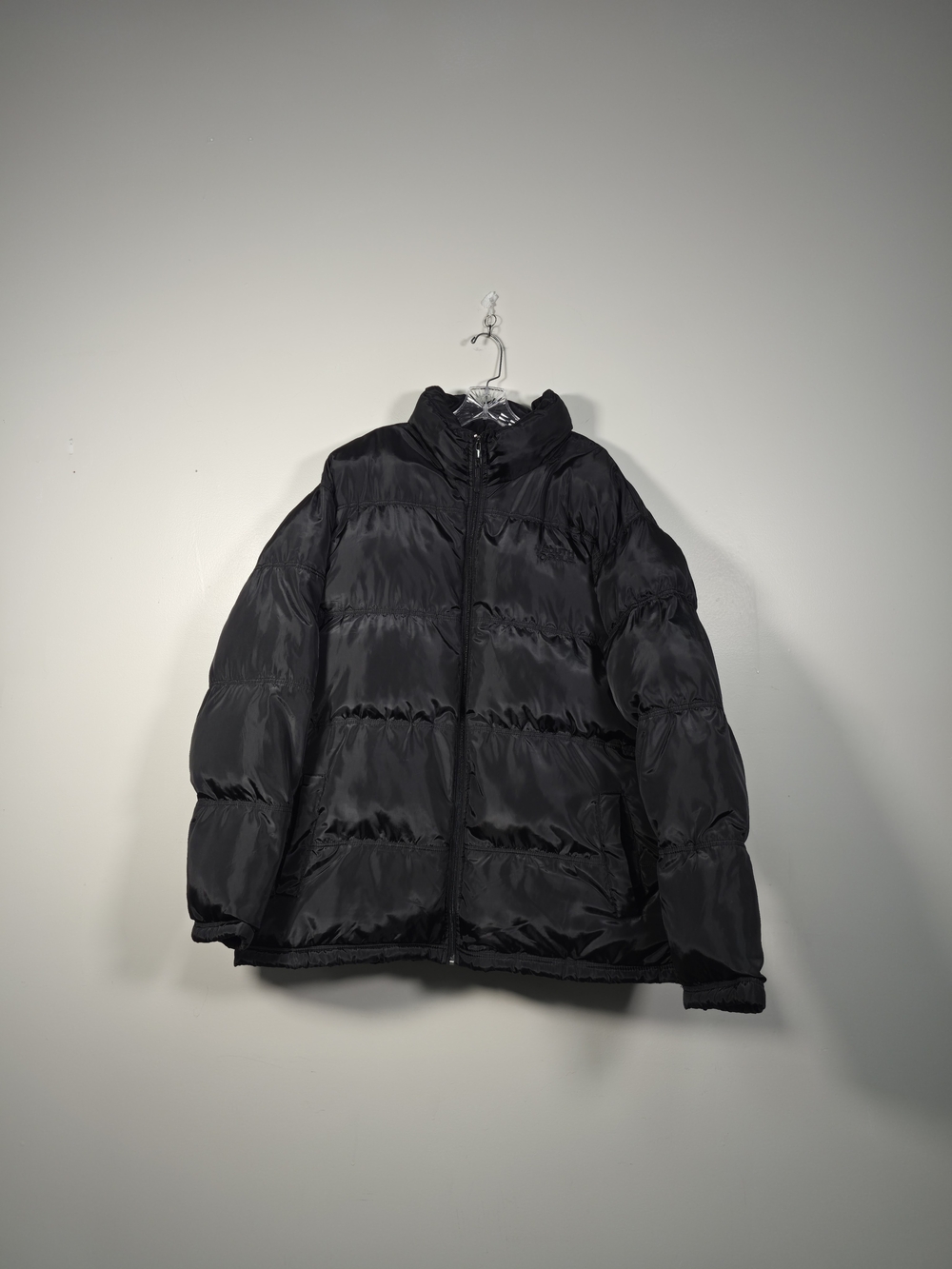 SOUTHPOLE Puffer Jacket Mens XL Black Quilted Full Zip Streetwear Winter Coat